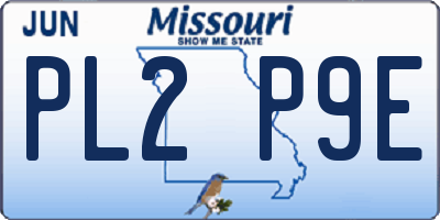 MO license plate PL2P9E
