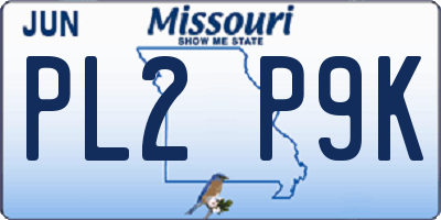 MO license plate PL2P9K