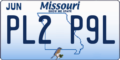 MO license plate PL2P9L