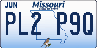 MO license plate PL2P9Q