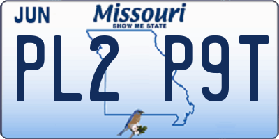 MO license plate PL2P9T