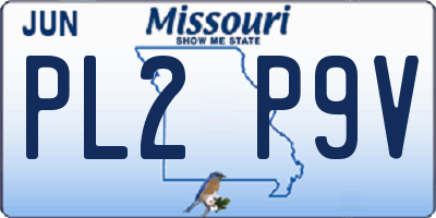 MO license plate PL2P9V