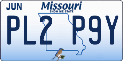 MO license plate PL2P9Y