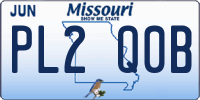 MO license plate PL2Q0B