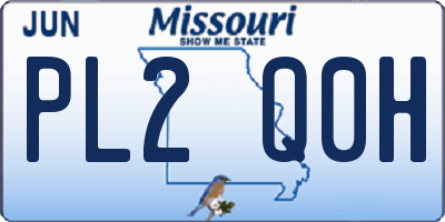 MO license plate PL2Q0H