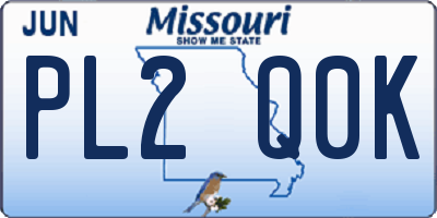 MO license plate PL2Q0K