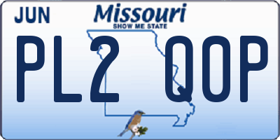 MO license plate PL2Q0P