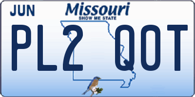 MO license plate PL2Q0T
