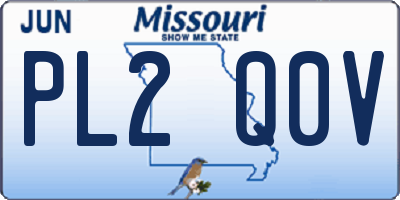 MO license plate PL2Q0V