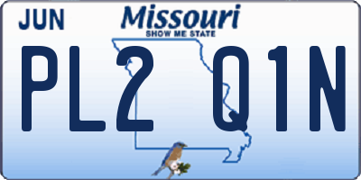 MO license plate PL2Q1N