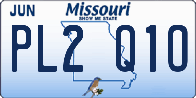 MO license plate PL2Q1O