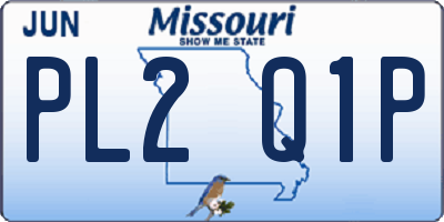 MO license plate PL2Q1P