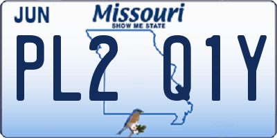 MO license plate PL2Q1Y