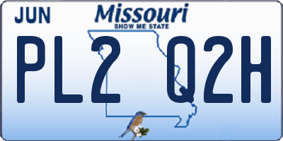 MO license plate PL2Q2H