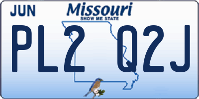 MO license plate PL2Q2J