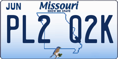 MO license plate PL2Q2K