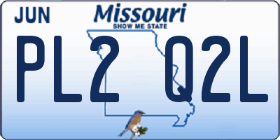 MO license plate PL2Q2L