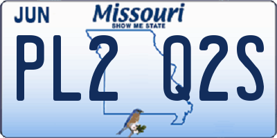 MO license plate PL2Q2S
