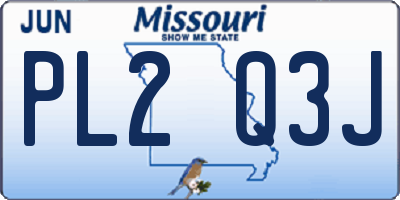 MO license plate PL2Q3J