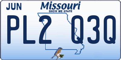 MO license plate PL2Q3Q