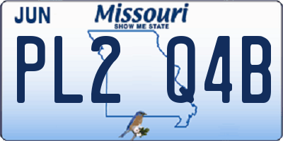 MO license plate PL2Q4B