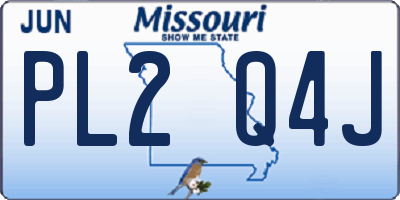 MO license plate PL2Q4J