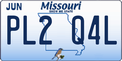 MO license plate PL2Q4L