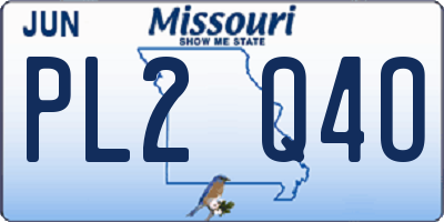 MO license plate PL2Q4O