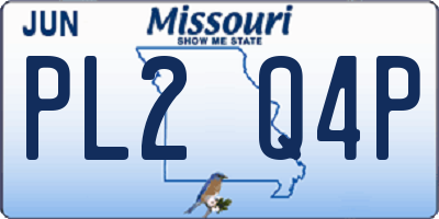 MO license plate PL2Q4P