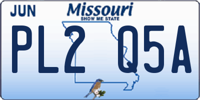 MO license plate PL2Q5A