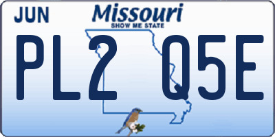MO license plate PL2Q5E