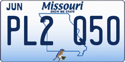 MO license plate PL2Q5O