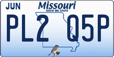 MO license plate PL2Q5P