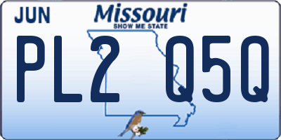 MO license plate PL2Q5Q