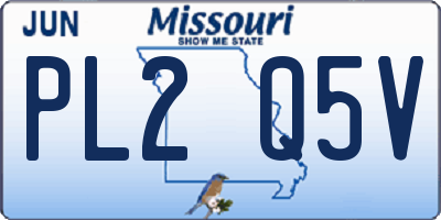 MO license plate PL2Q5V