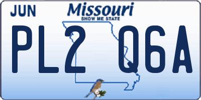 MO license plate PL2Q6A