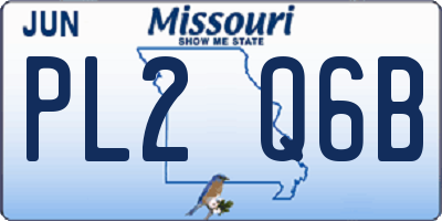 MO license plate PL2Q6B