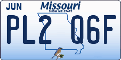 MO license plate PL2Q6F
