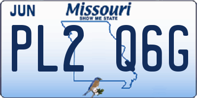 MO license plate PL2Q6G