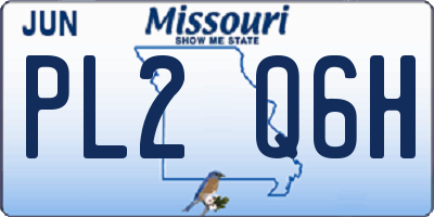 MO license plate PL2Q6H