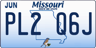 MO license plate PL2Q6J