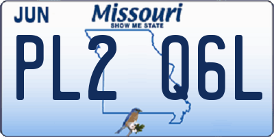 MO license plate PL2Q6L