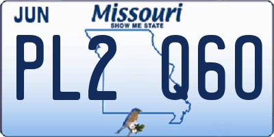 MO license plate PL2Q6O