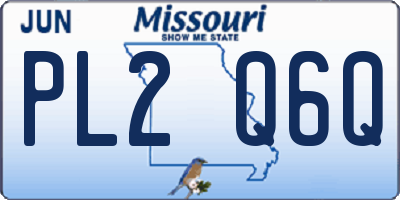 MO license plate PL2Q6Q