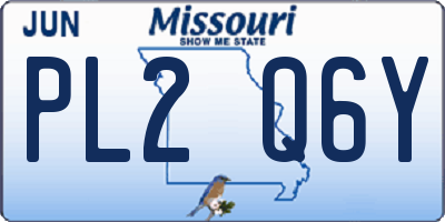 MO license plate PL2Q6Y