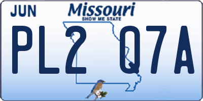 MO license plate PL2Q7A