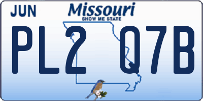 MO license plate PL2Q7B