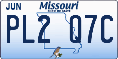 MO license plate PL2Q7C