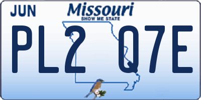 MO license plate PL2Q7E