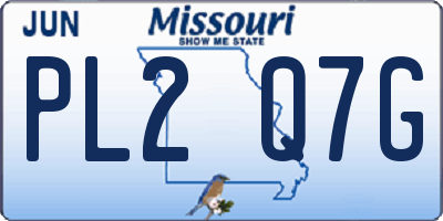 MO license plate PL2Q7G
